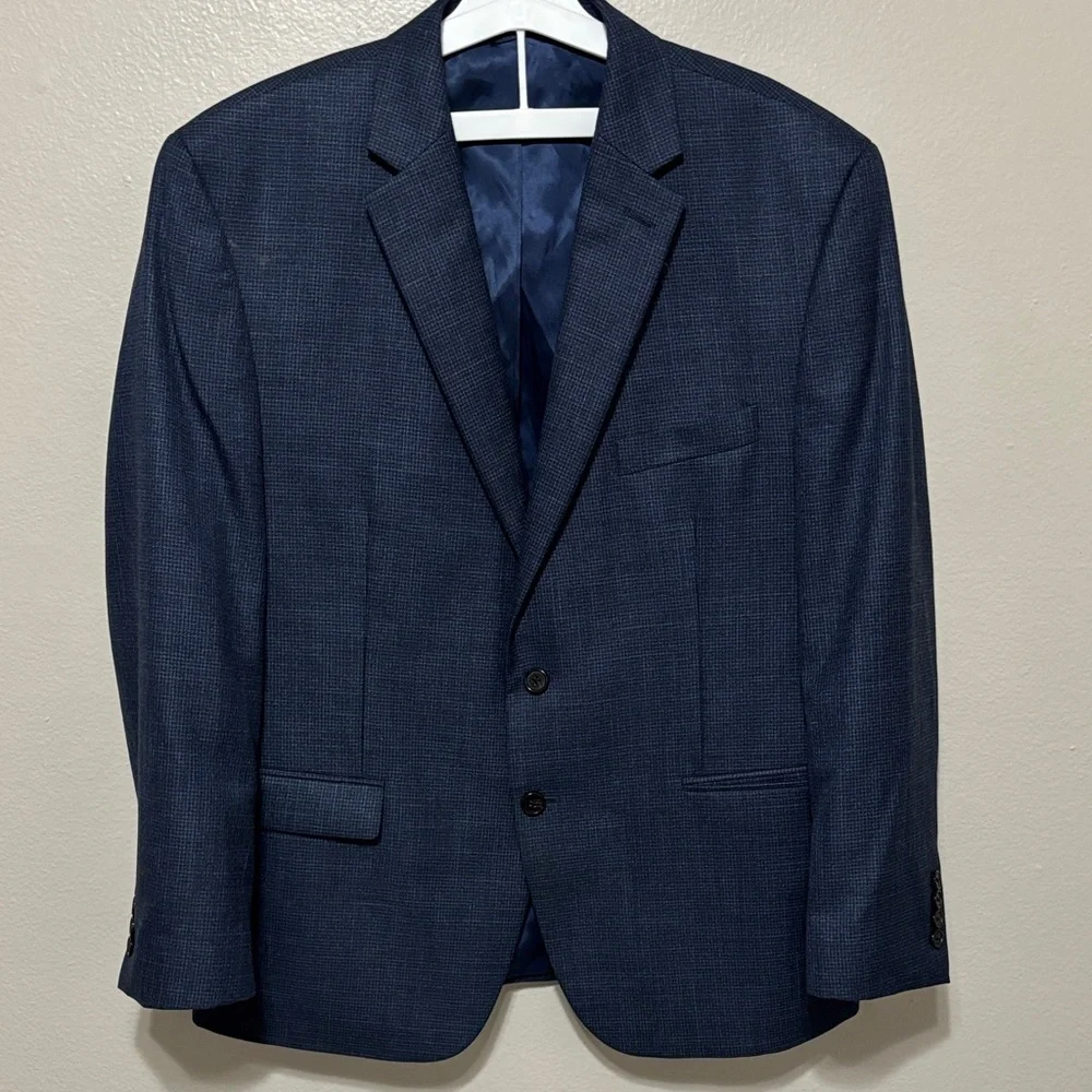 Ralph Lauren Navy Textured Sport Coat Blazer